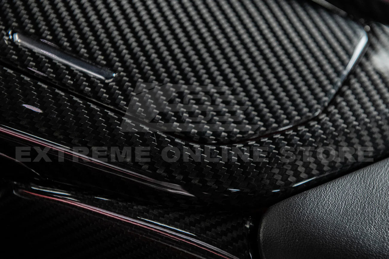 Chevrolet Corvette C8 Carbon Fiber Center Console Panel & Cup Holder Cover