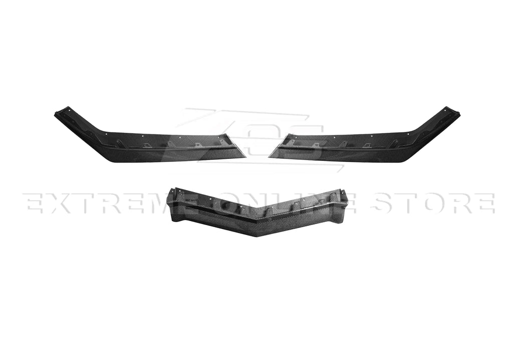 Corvette C8 Z06 Carbon Fiber 3 Pieces Font Lip Splitter