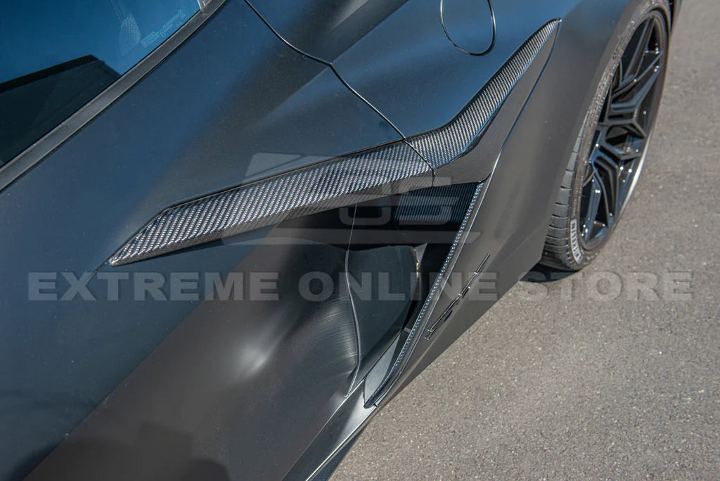 Corvette C8 Z06 Carbon Fiber Side Fender Vent Door Garnish