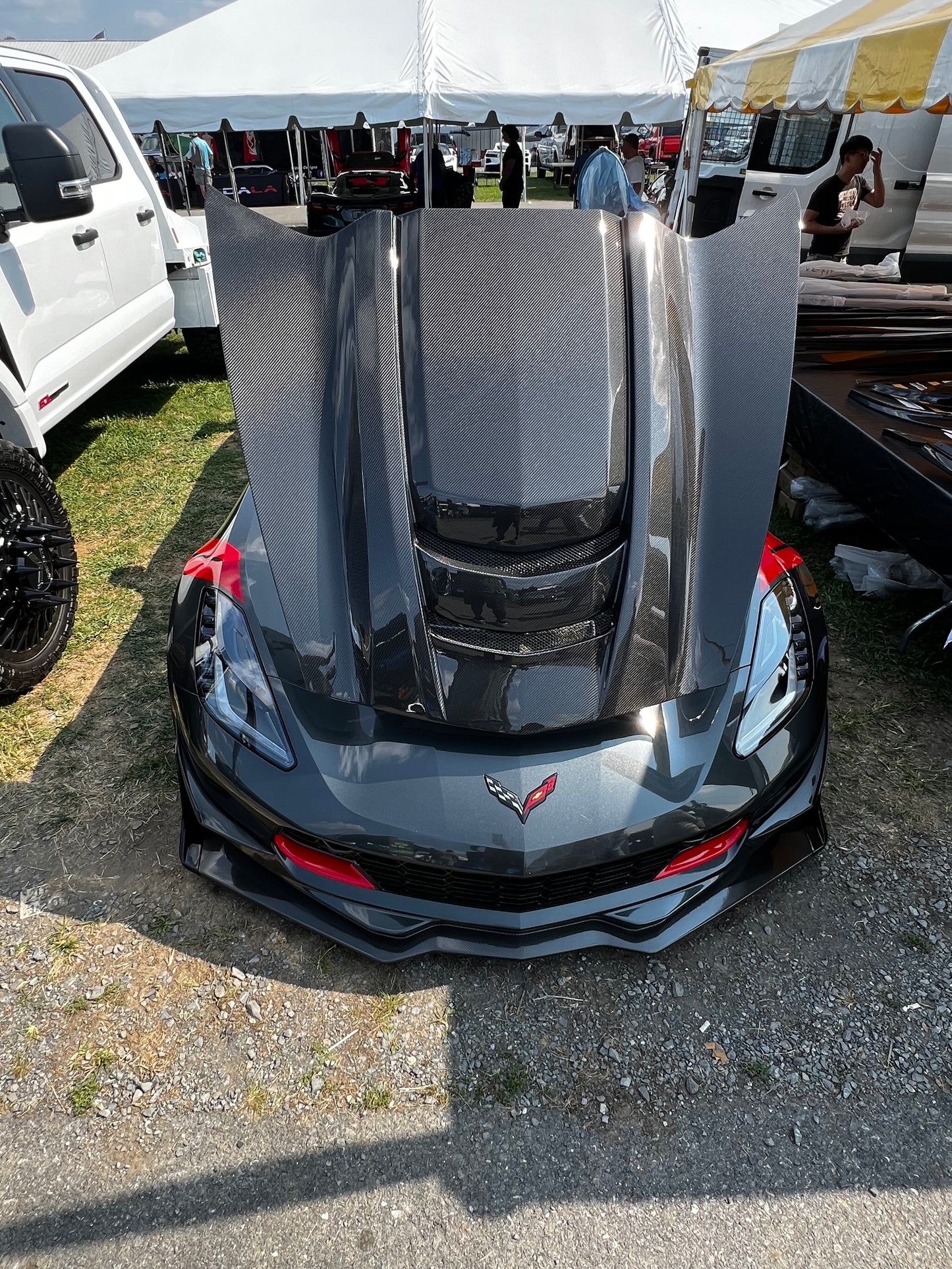 Corvette C7 Carbon Fiber Cowl Vented Extractor Hood