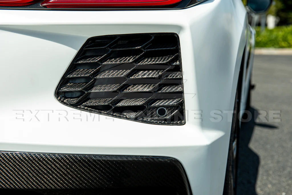 Chevrolet Corvette C8 Carbon Fiber Rear Grill Trim Cover