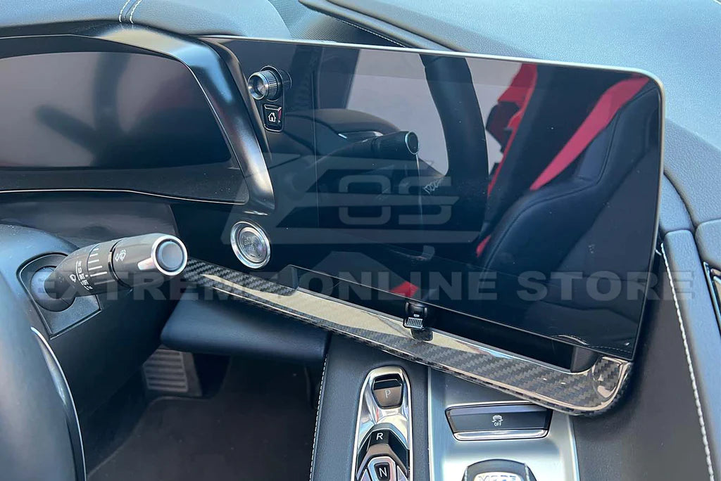 Chevrolet Corvette C8 Carbon Fiber Interior Overlay Dash Trim