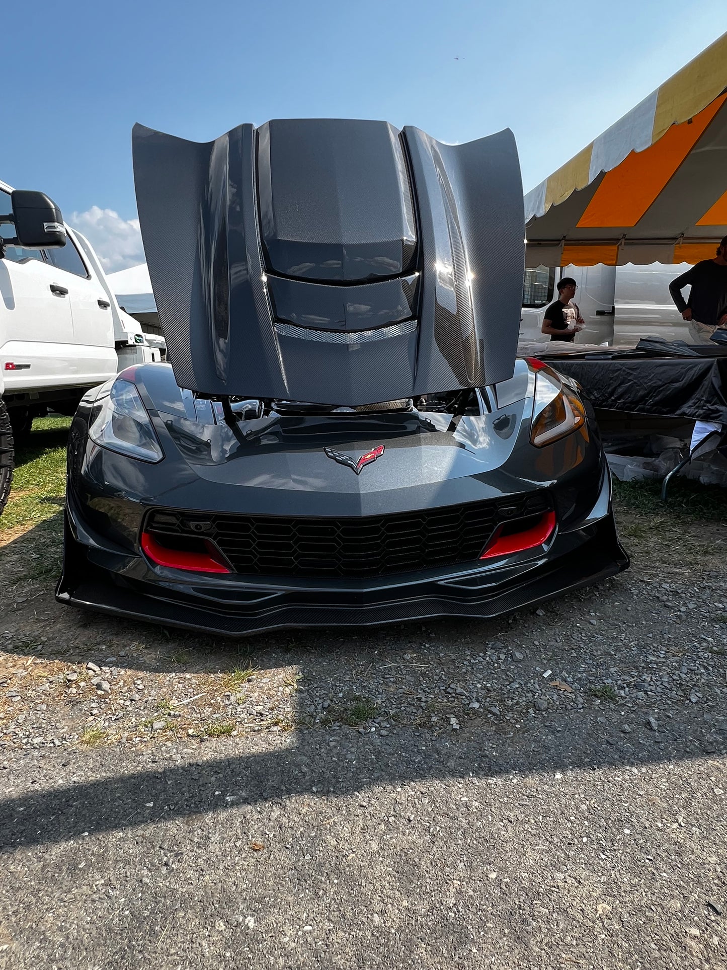 Corvette C7 Carbon Fiber Cowl Vented Extractor Hood